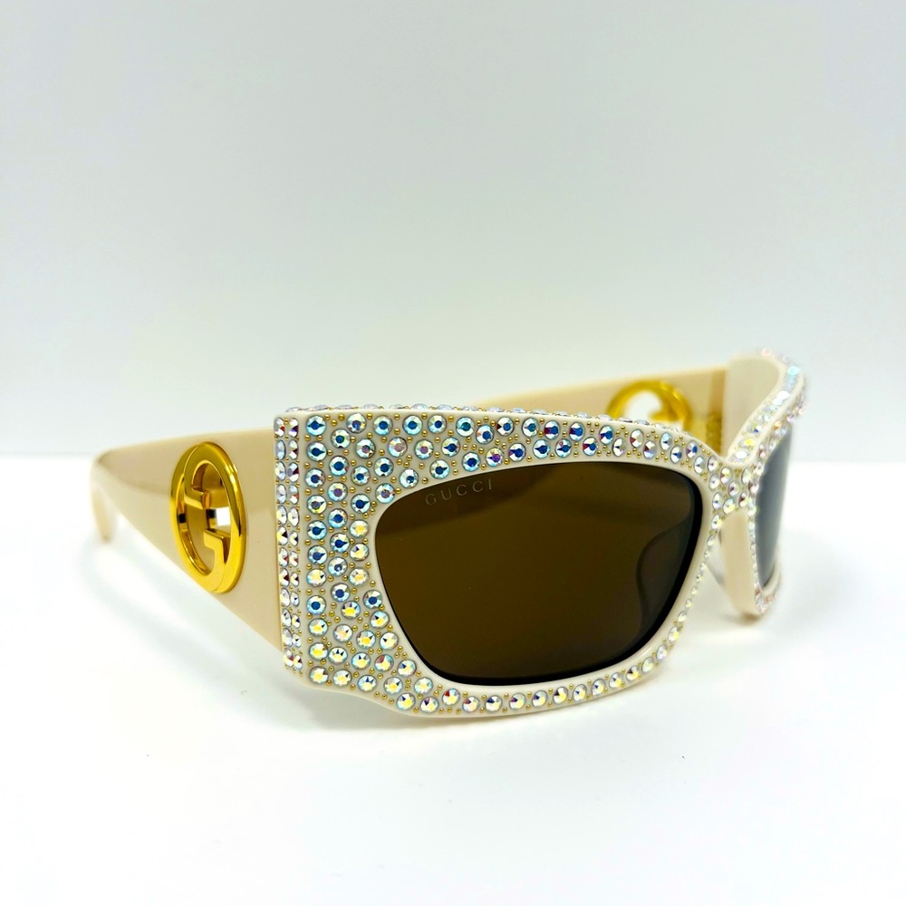 Gucci GG1412S 002 Ivory Studded Limited Edition Sunglasses